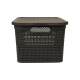 Set x2 Caja simil ratán 15 lts CHOCOLATE