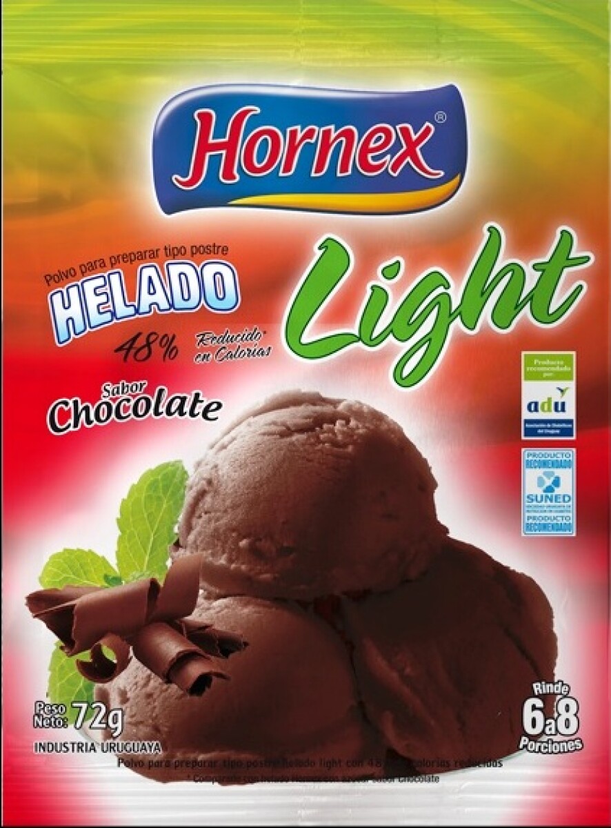 HELADO POLVO HORNEX LIGHT 72G CHOCOLATE 