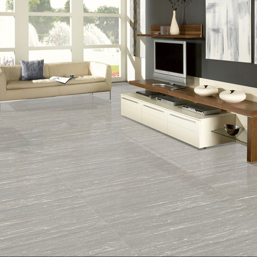 PORCELANATO TRAVERTINO GREY 60x120 CM MATT Porcelanato Travertino Grey 60x120 Cm Matt