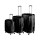 Set de 3 valijas de viaje rígidas Arye con ruedas Negro