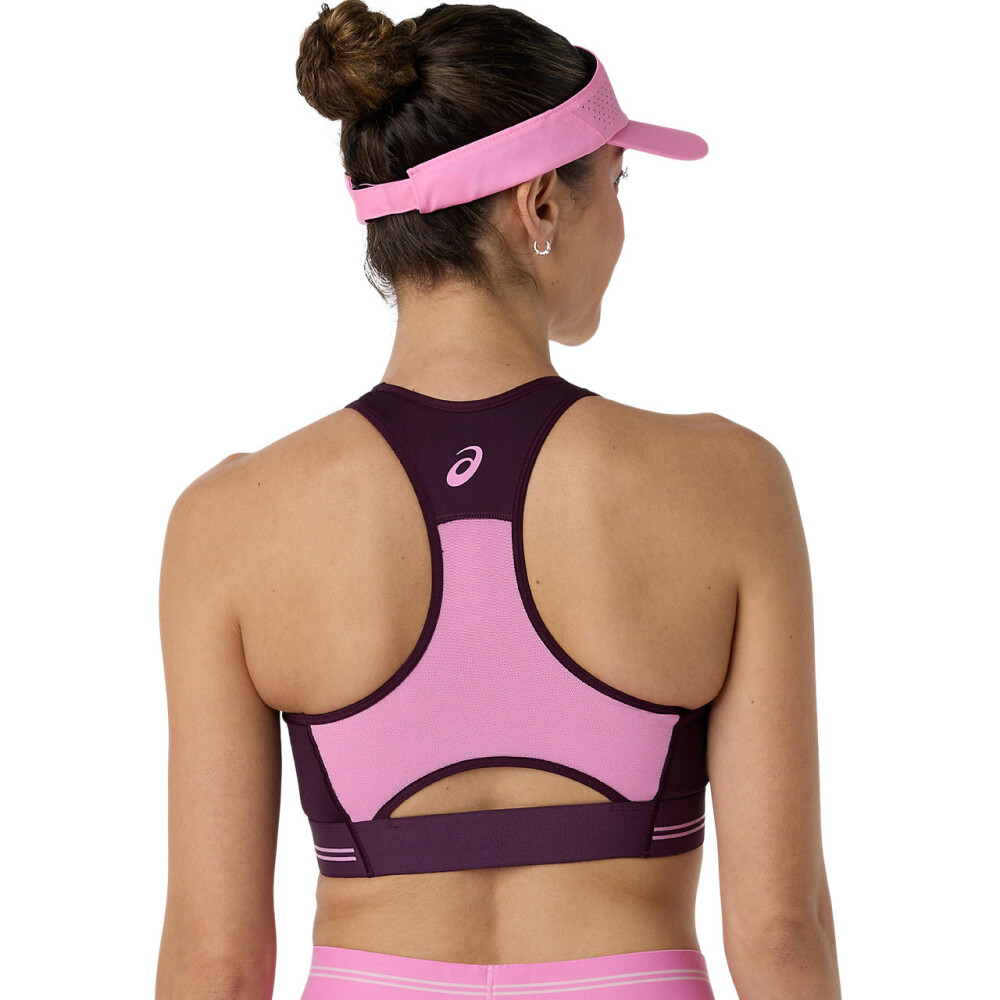Bras Tenis Game Compression Bra Mujer Dark Aubergine/bubblegum