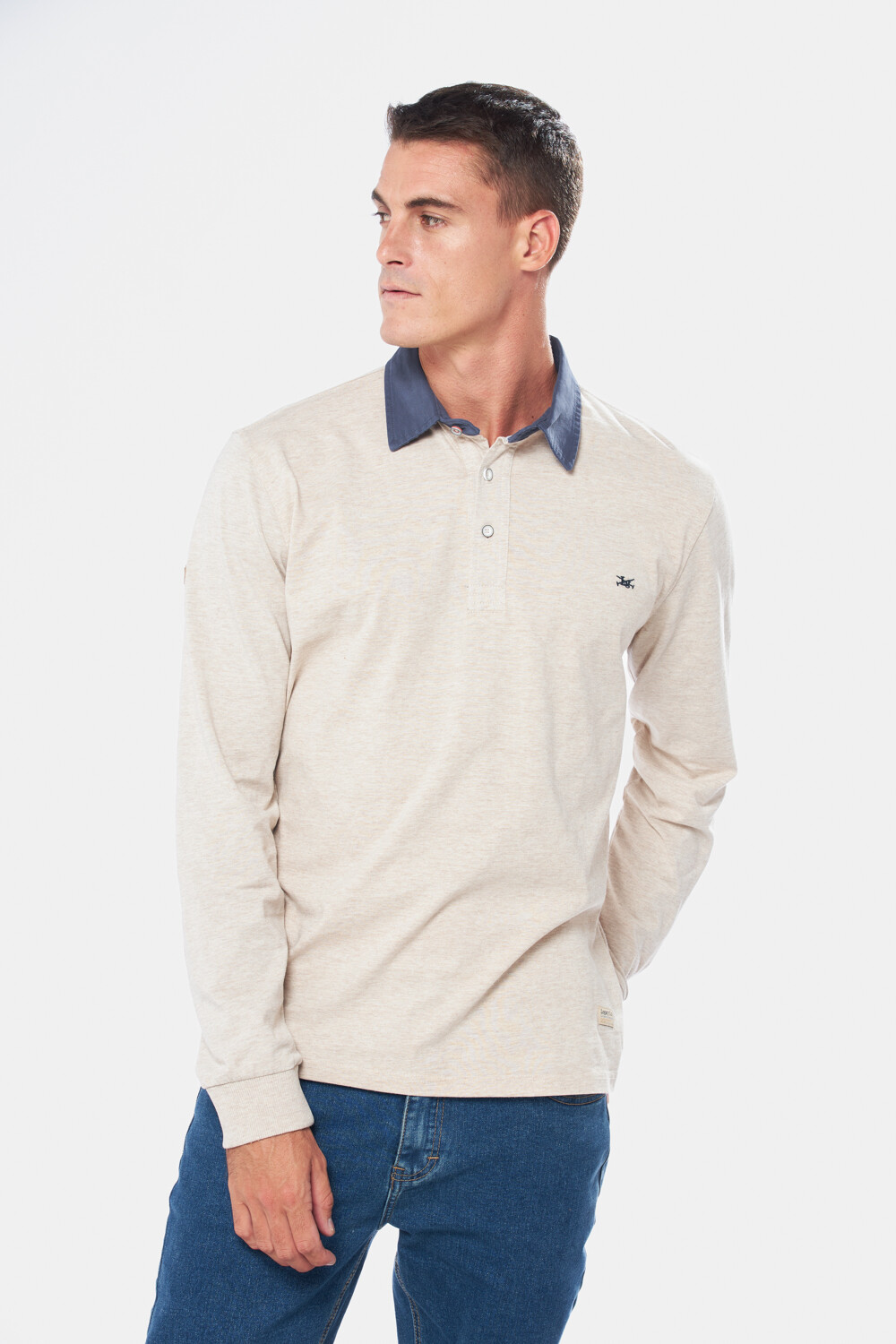 REMERA POLO LISA Beige