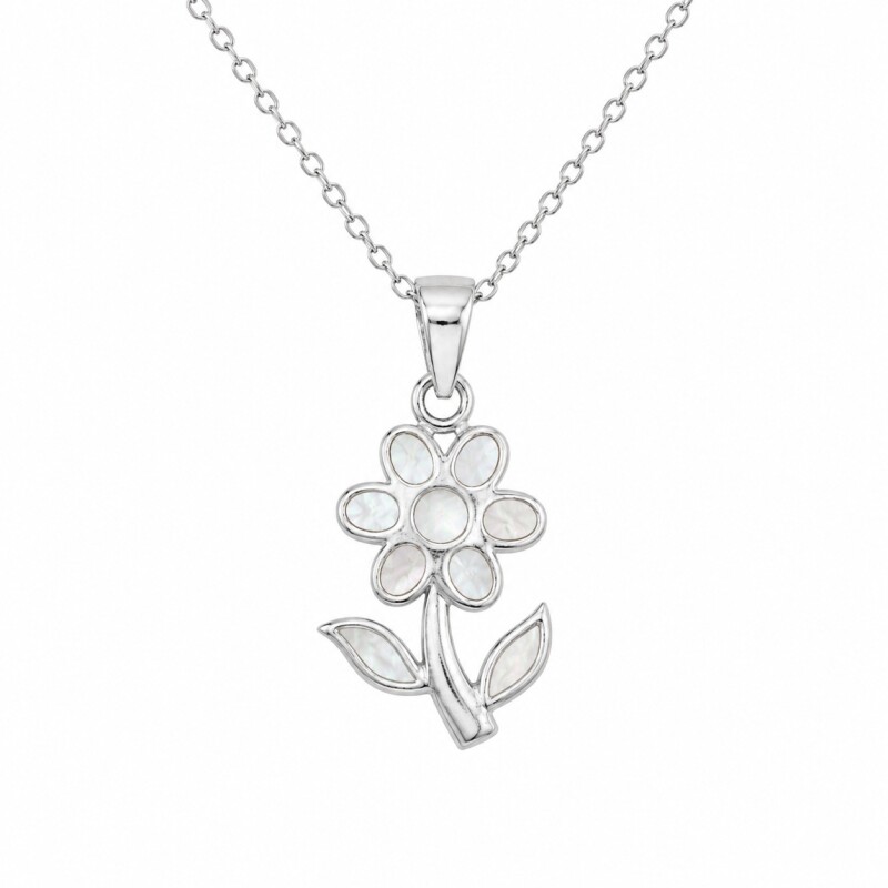 Dije flor - Plata 925 - nacar - CP4878 conpiedra