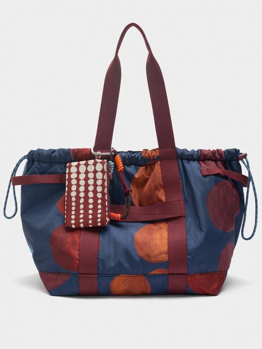 Bolso De Fin De Semana De Nylon Reversible multicolor