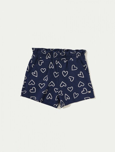 SHORT CON ESTAMPADO AZUL