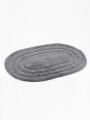 ALFOMBRA BAÑO OVAL GRIS OSCURO