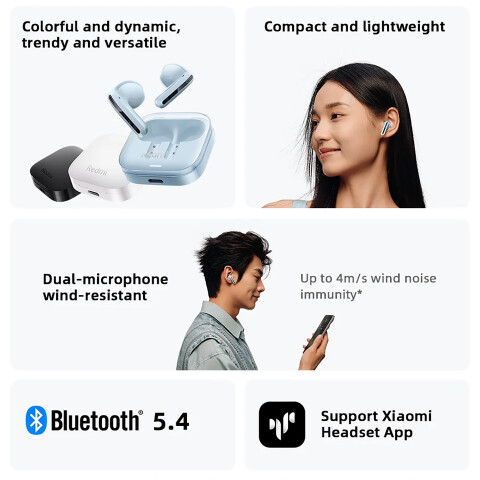 Auricular Inalámbrico Xiaomi Redmi BT Buds 6 Active 14.2mm B Auricular Inalámbrico Xiaomi Redmi BT Buds 6 Active 14.2mm B