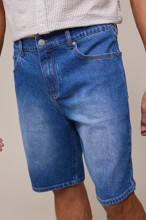 BERMUDA JEAN TIZINO POLANCO Azul Medio