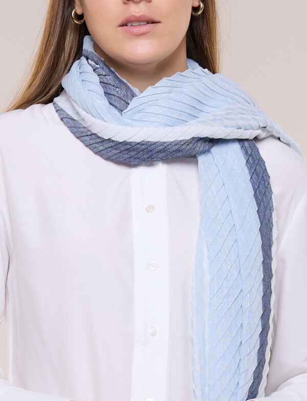 Pashmina Plisada Lurex CELESTE/MULTI