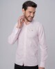 Camisa Rosa Slim Manga Larga U