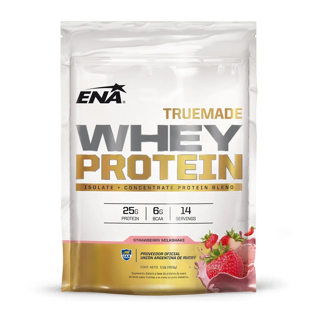 Whey Protein True Made 1Lb ENA - Frutilla 