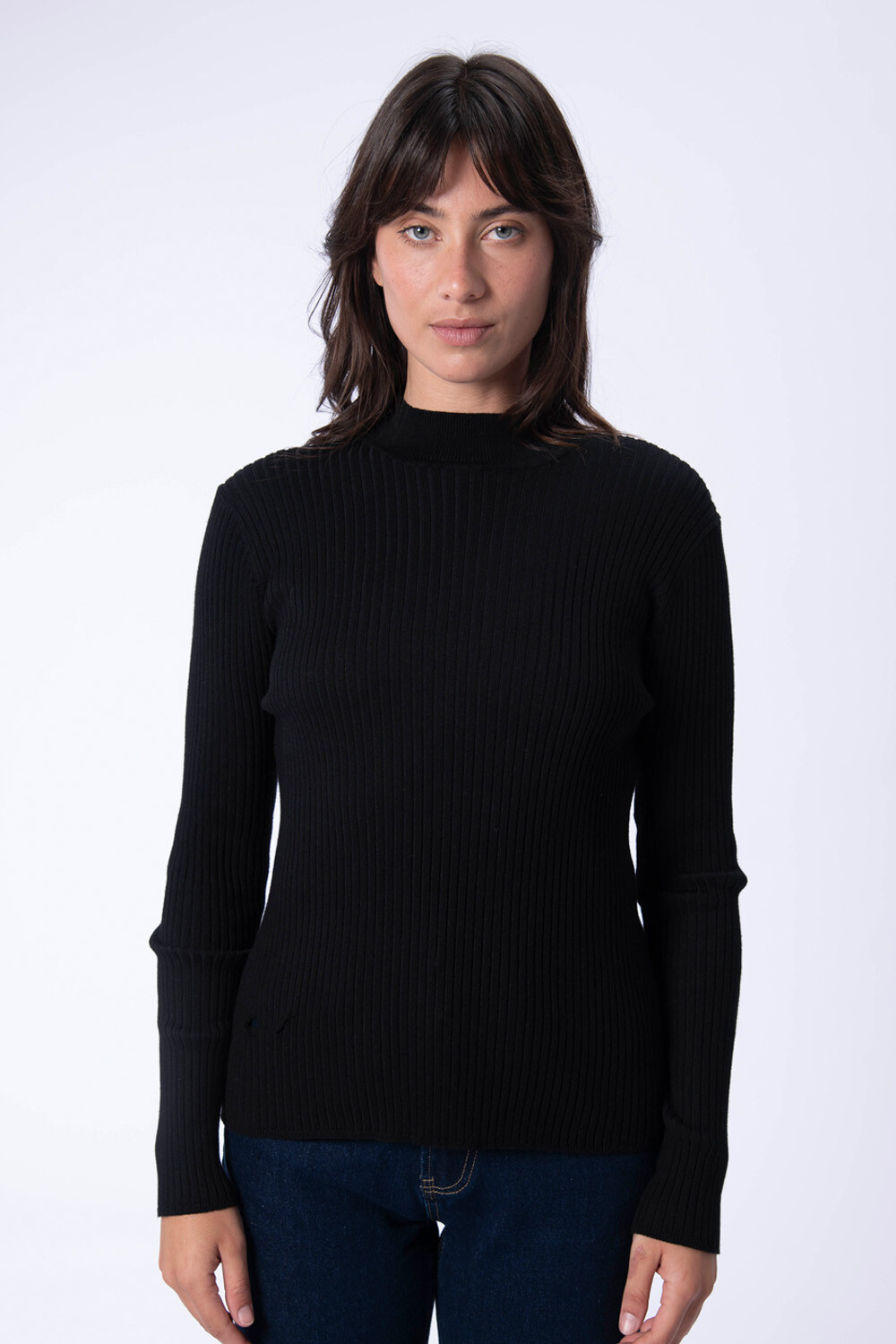 Remera Manga Larga Punto Negra BAS Basic Simple