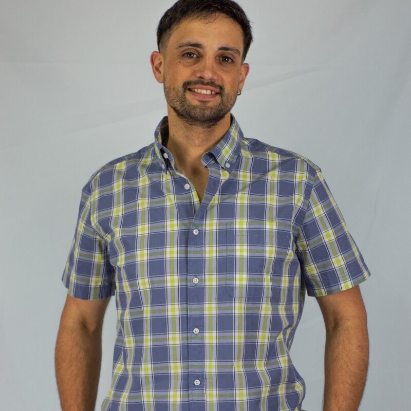 Camisa a cuadros Hilton Blue/green