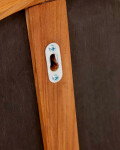 Espejo Magda de madera maciza de teca con acabado natural Ø 45 x 95 cm