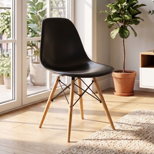 Silla de Comedor - Eames Negro