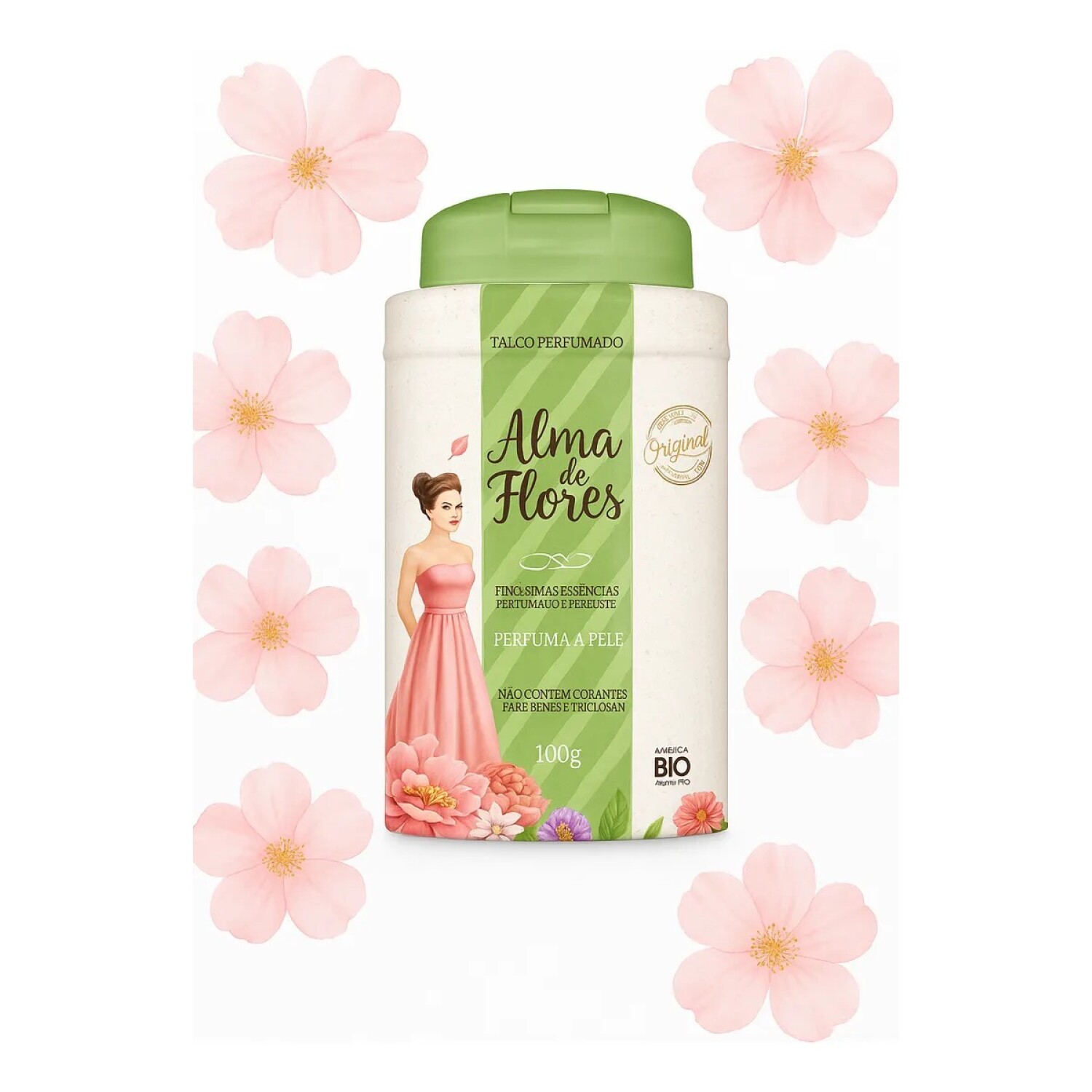 Talco Perfumado Alma de Flores Original 100G — Universo Binario