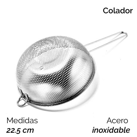 Colador Acero Inoxidable C/mango 22.5cm Colador Acero Inoxidable C/mango 22.5cm