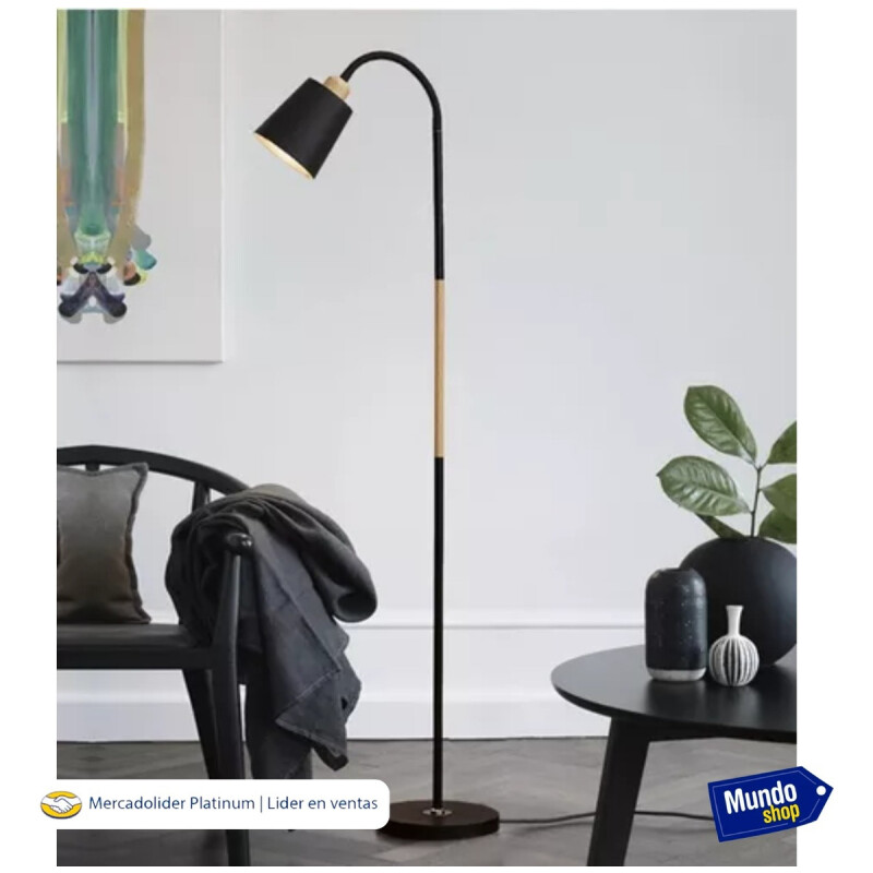Lámpara De Pie Moderna Nórdica Flexible 1.5 Metros Calidad Negro