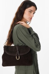 Lace Leather Bag Chocolate