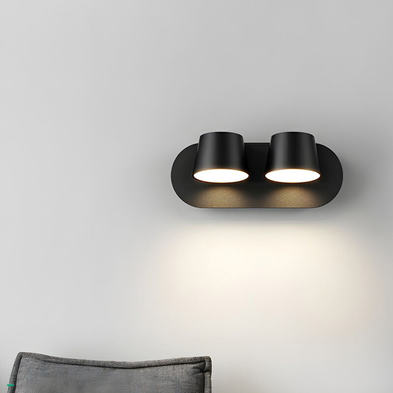 DECORATIVO DOBLE DE PARED GROA Lámpara de Pared doble Groa Negra