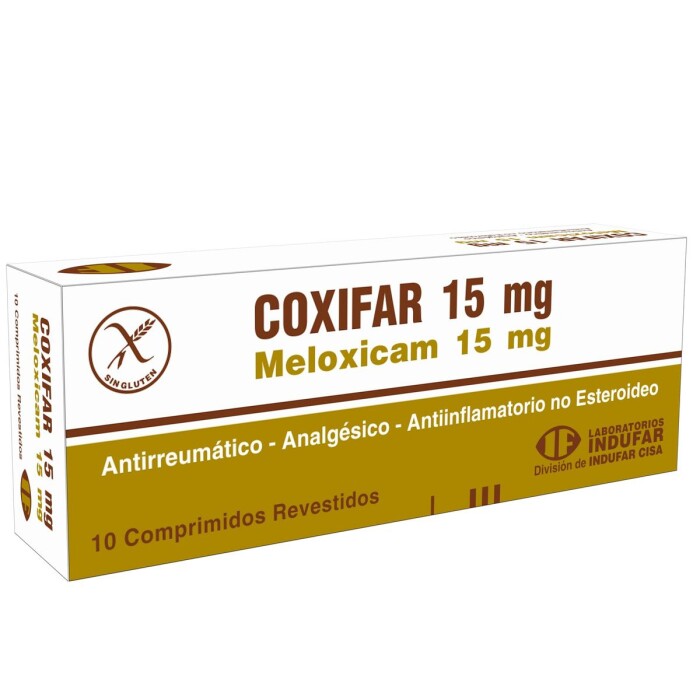 COXIFAR 15 MG. CJ X 10 COMP. REC. única