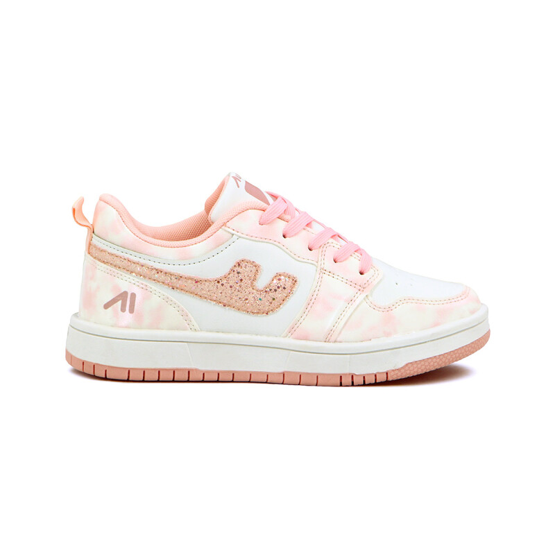 Austral Calzado Deportivo Galactic C Niño/a Acordonado Con Velcro Blanco-rosa Claro