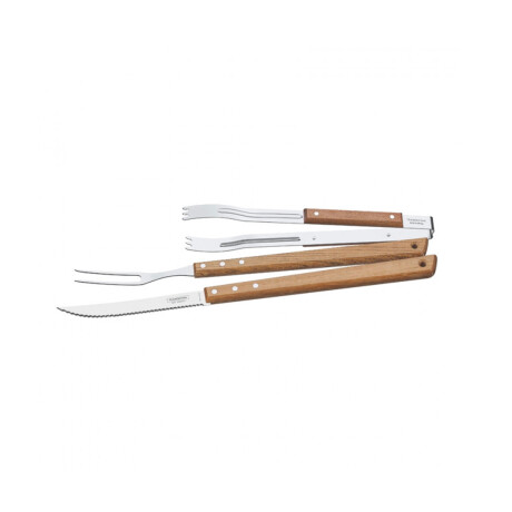 Juego para asador modelo Churrasco Tramontina 3 piezas Marrón