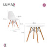 Juego de comedor Con Mesa Circular de 80cm + 2 Sillas Eames Blanco