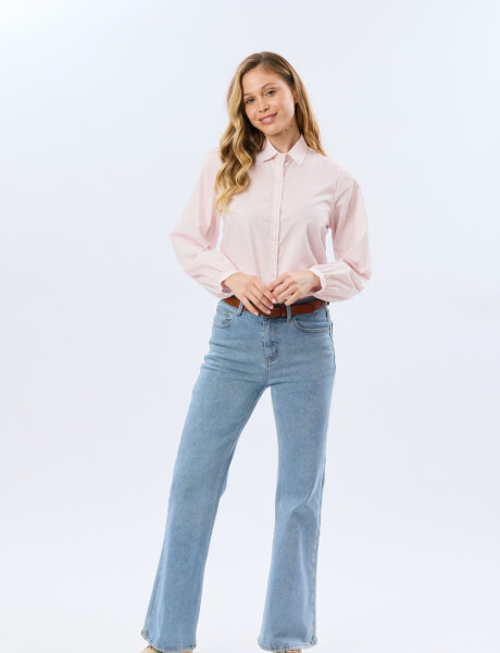 PANTALÓN DE JEAN WIDE LEG Celeste