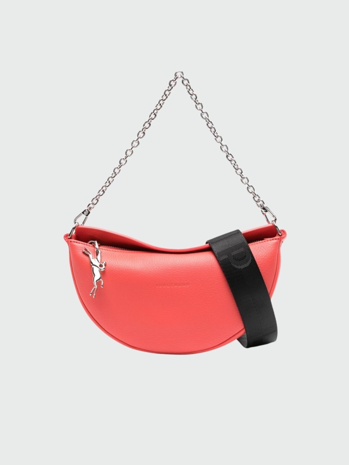 Longchamp -Cartera pequeña de cuero, Smile Rojo