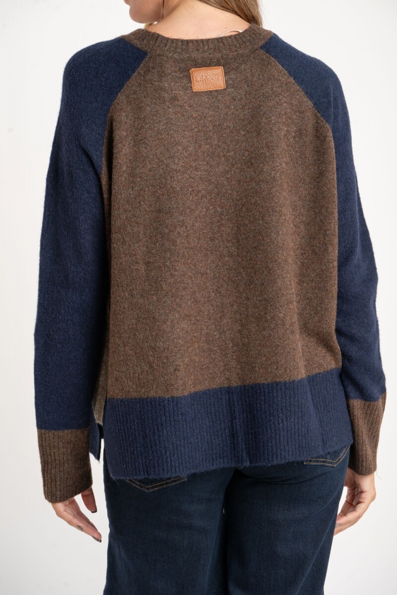 Sweater Color Block Marino