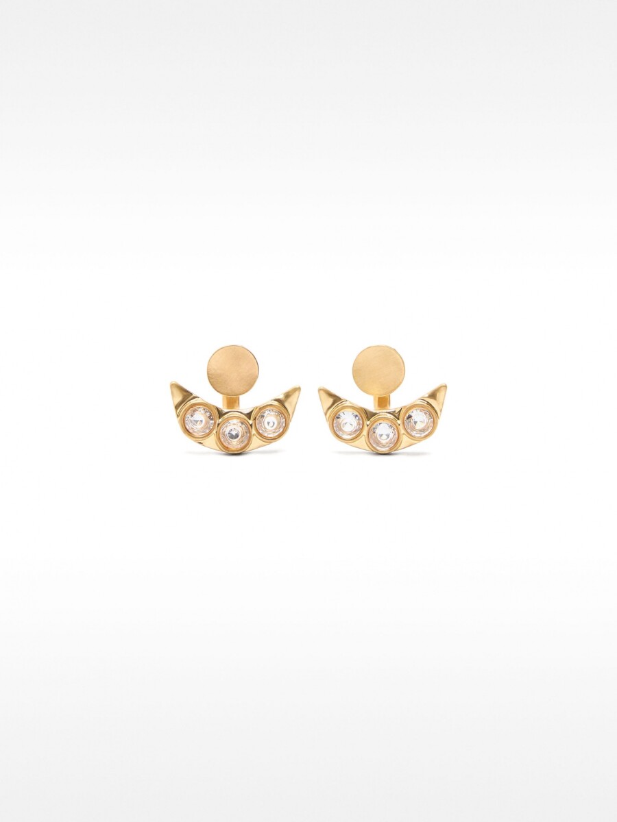 Pendientes Ear Jacket Con Circonitas dorado