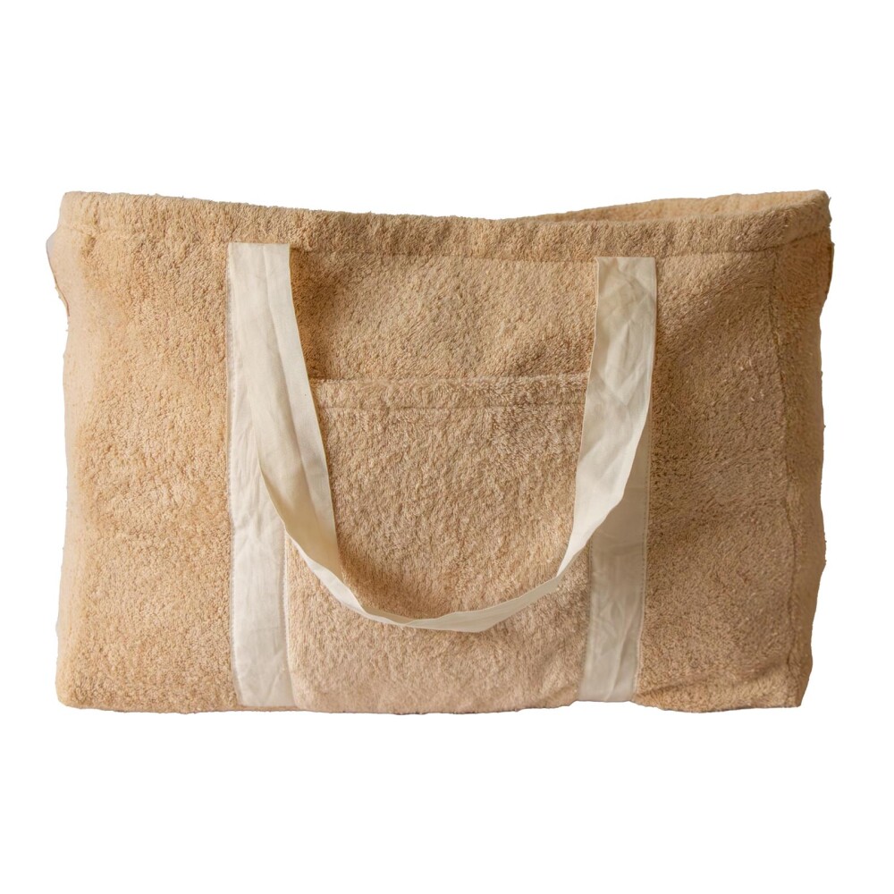 BOLSA ALGODON NATURAL-BEIGE PLAYA TERRY