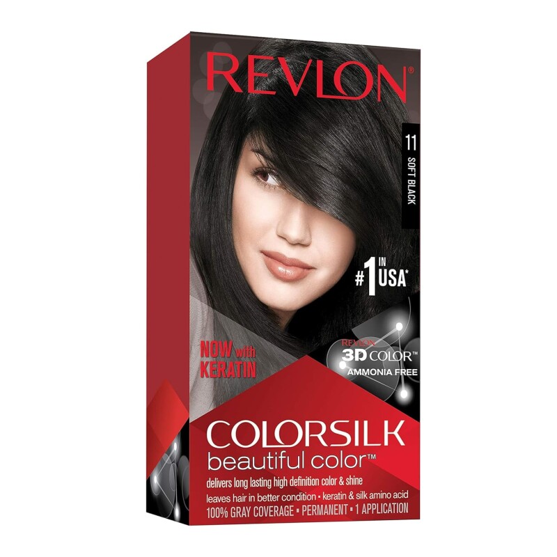 Tinta Revlon Colorsilik Enriquecida En Queratina Negro Suave 11