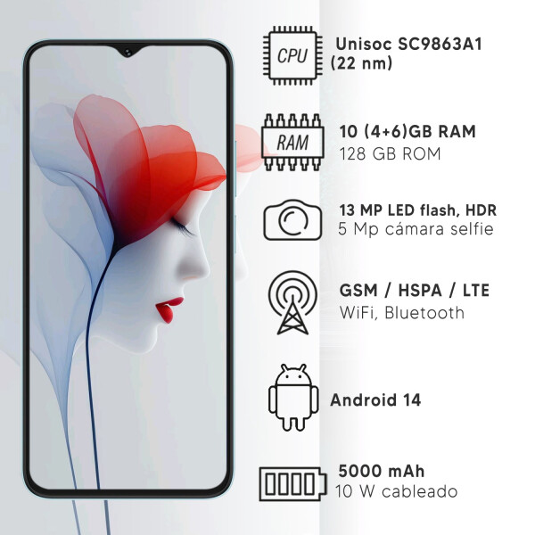 Celular Coolpad Cp12 Neo 10gb (4+6)ram 128gb 4g AZUL