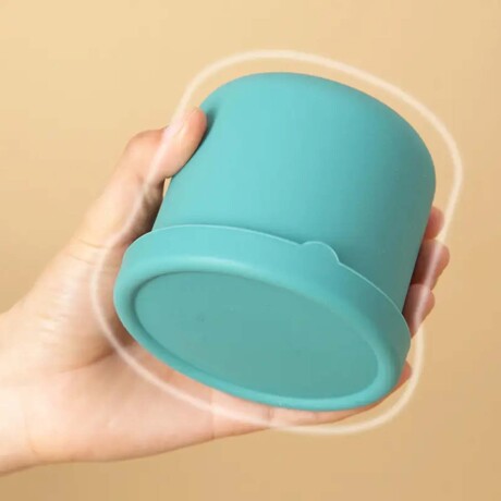 Contenedor Recipiente de Alimentos 250Ml c/ Tapa en Silicona Rosa