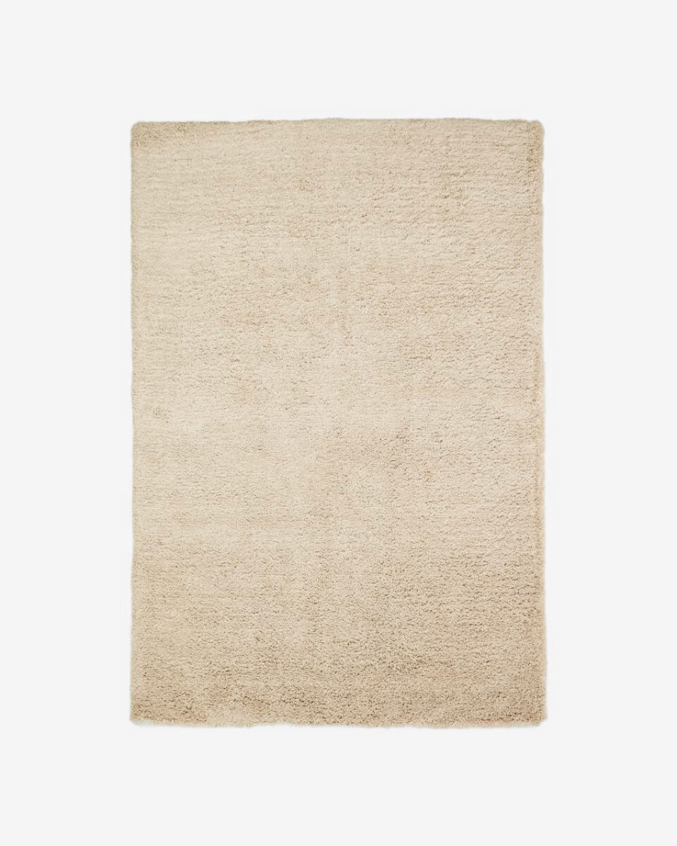 Alfombra Neade de algodón y poliéster beige 200 x 300 cm 