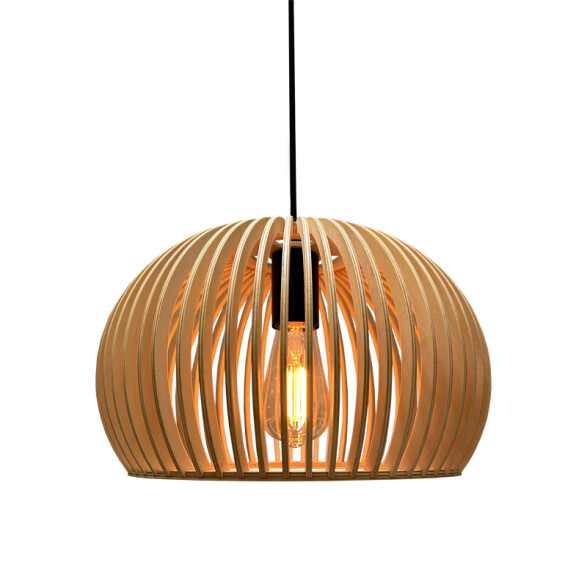 Lámpara colgante campana c/varillas madera Ø33cm IX9135
