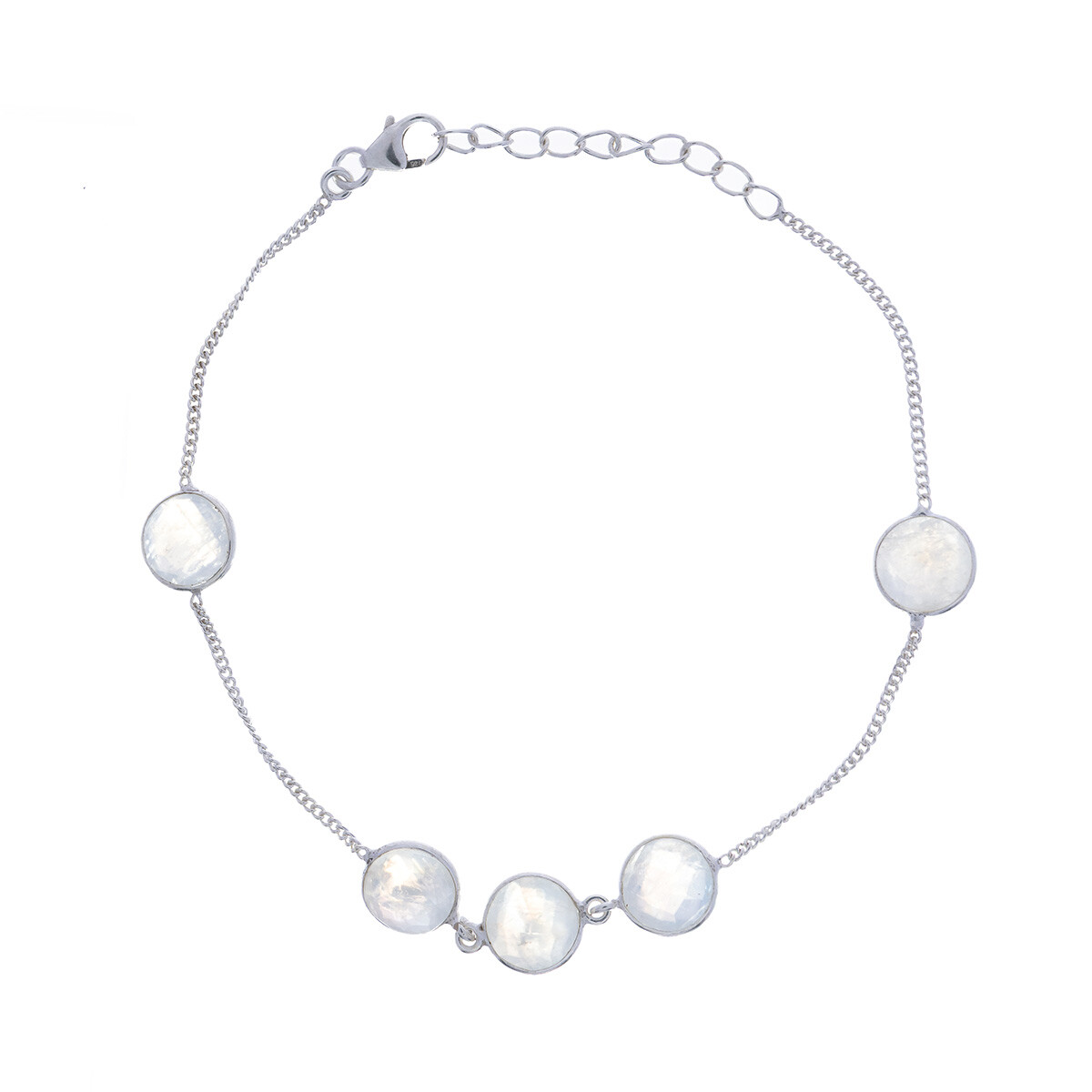 Pulsera de plata 925 con Piedra de la Luna. 