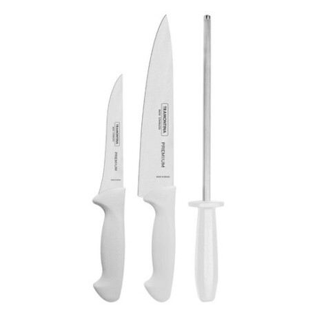 Juego cuchillas y chaira Tramontina - Línea Premium Blancos Juego cuchillas y chaira Tramontina - Línea Premium Blancos