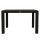 Mesa Comedor Exterior Jardín Rattan 150x90cm Armable Negro