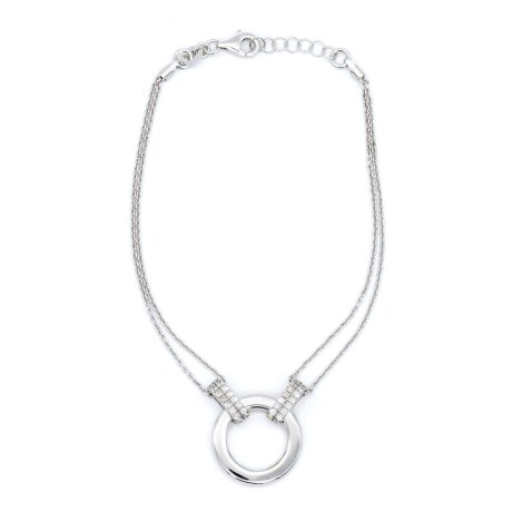 Pulsera de plata 925 rodinada con circonias. Pulsera de plata 925 rodinada con circonias.