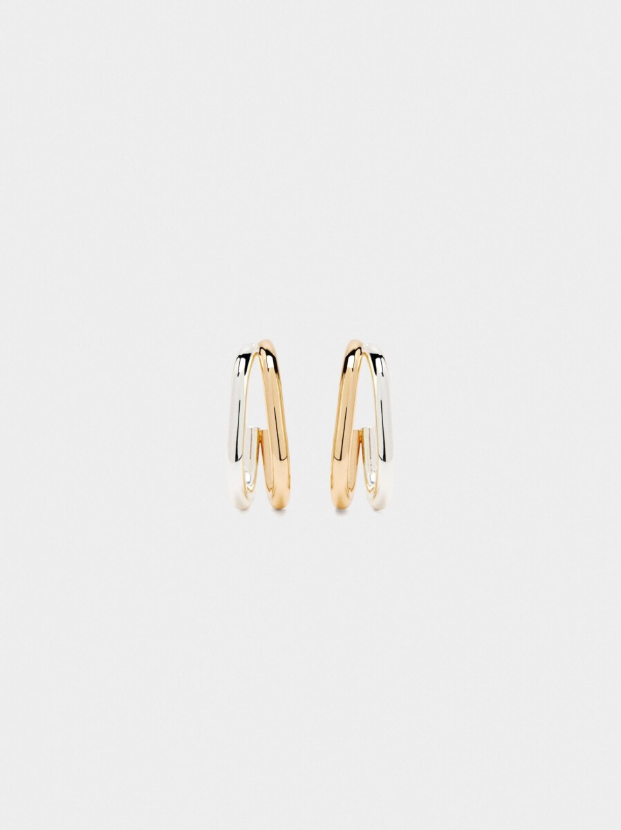 Pendientes Bicolor Efecto Doble - bicolor 