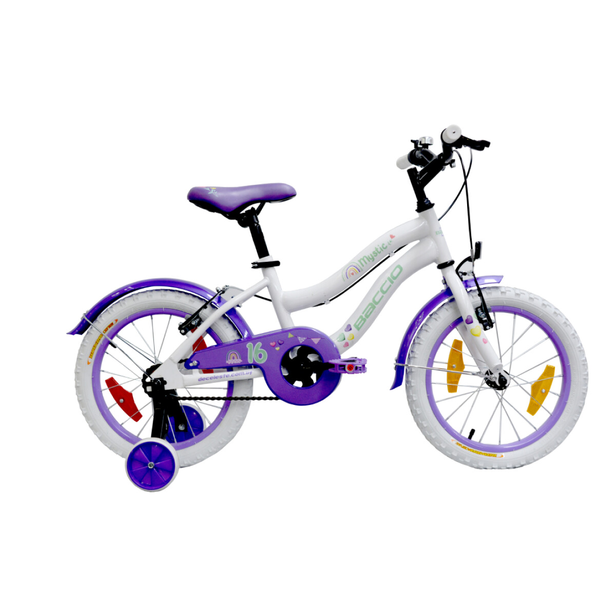 Bicicleta para niños Baccio rodado 16 Mystic - Blanco/Violeta 