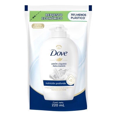 Jabón Líquido Dove Nutrición Profunda Repuesto 220 Ml. Jabón Líquido Dove Nutrición Profunda Repuesto 220 Ml.