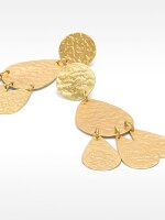Pendientes Largos Maxi De Brass dorado