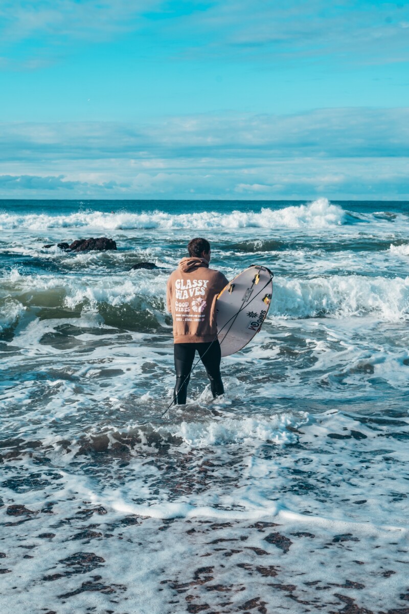 Hoodie Good Vibes Over Fit / Marrón U