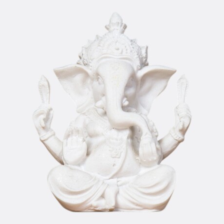 Figura Decoración Ganesha 9.5cm Blanco