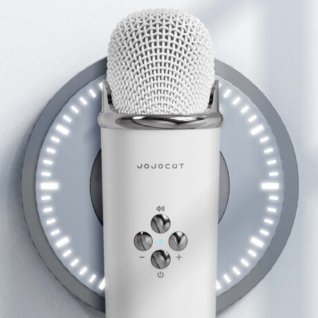 Parlante Vintage Bluetooth y Micrófono Inalámbrico Karaoke Beige