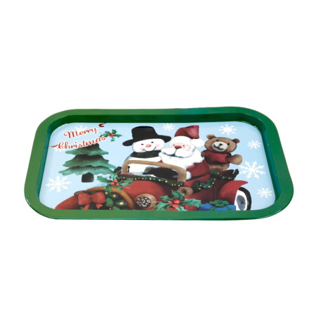 Bandeja de metal navideña Bandeja de metal navideña